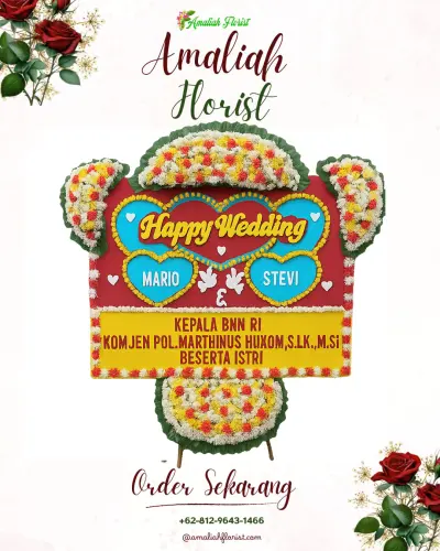Karangan Papan Bunga Pernikahan di Galaxy Convention Center